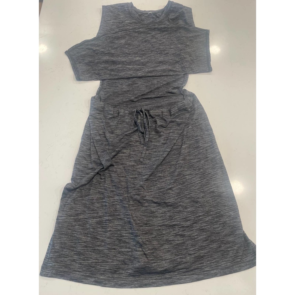 Lululemon Layer Up Dress - Heathered Black - Size 12 - Picture 9 of 14